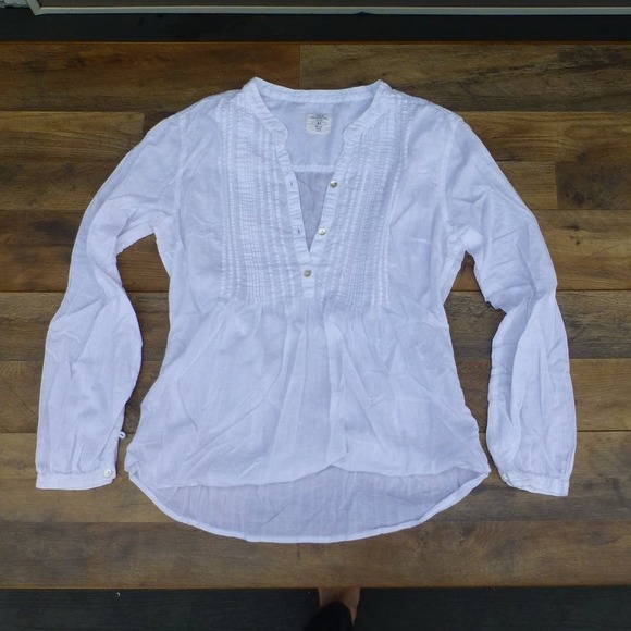 H&M L.O.G.G. Super Light White Cotton Sz 12 Tunic Top - Picture 2 of 8